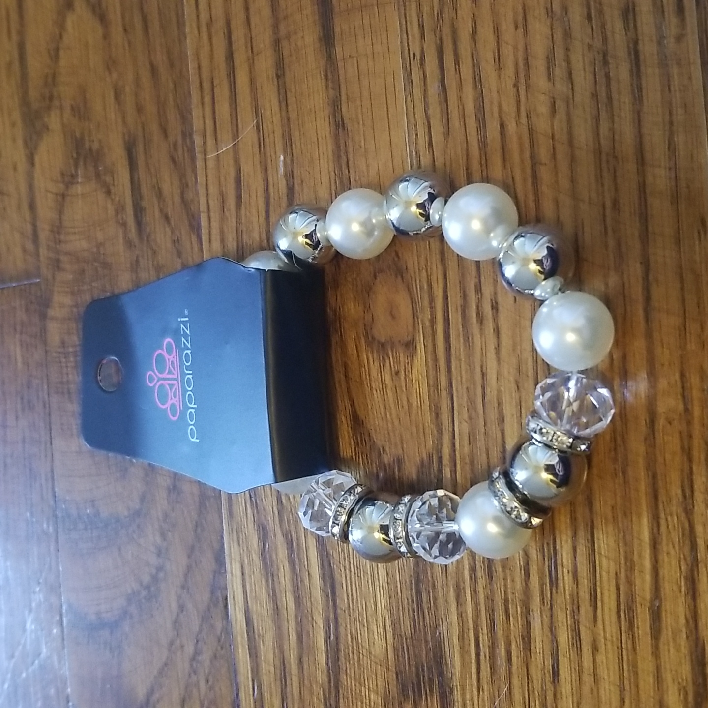 Silver Pearl Colored Bracelet 7$